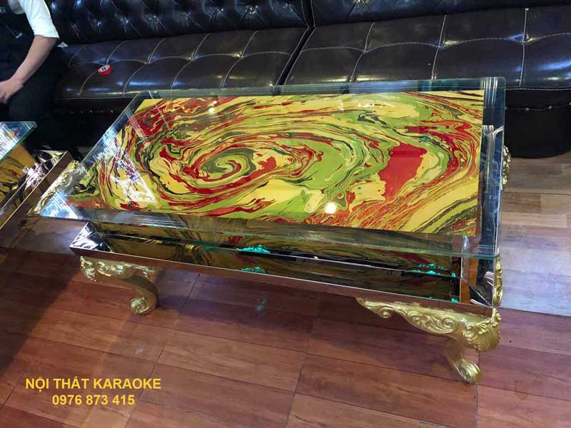 bàn cổ điển phòng karaoke đơn giản