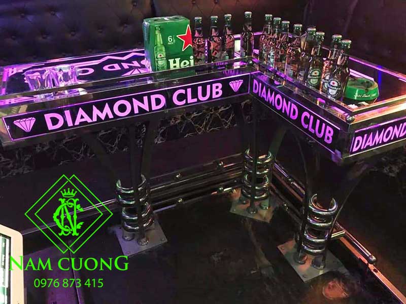 ban inox phong karaoke hinh chu l