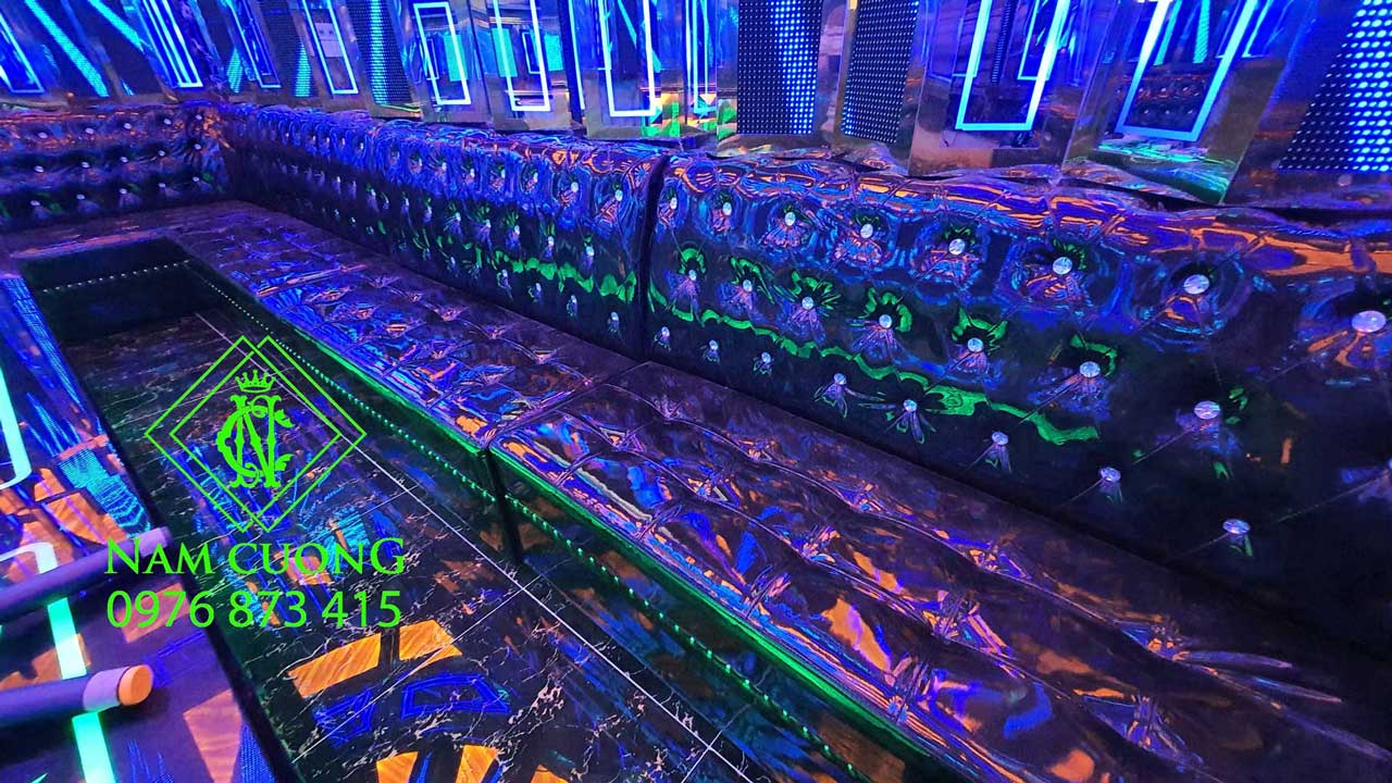 Ghế sofa karaoke đính hạt cườm