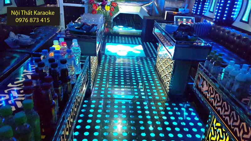 sàn kính cường lực led full
