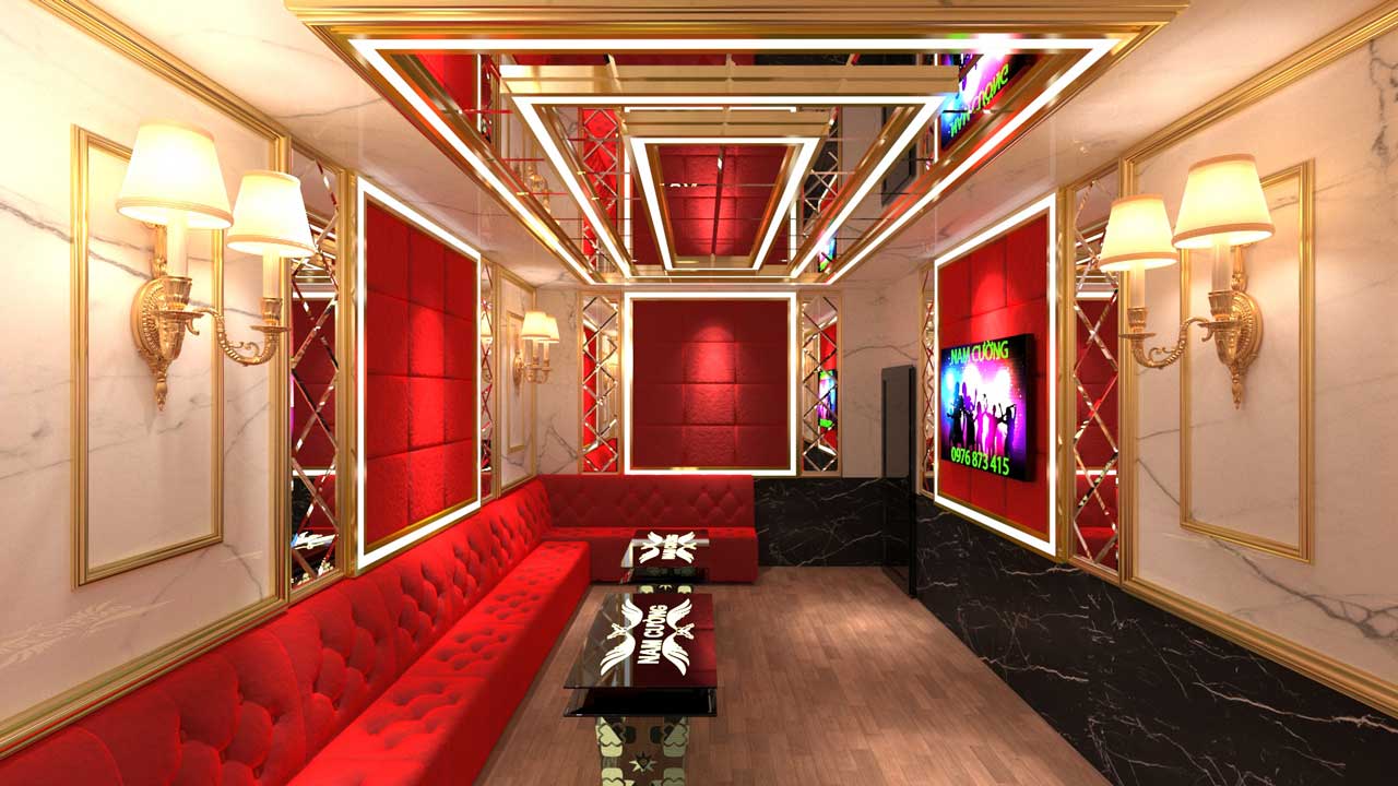 Ánh sáng phòng karaoke gia đình thường nhẹ nhàng