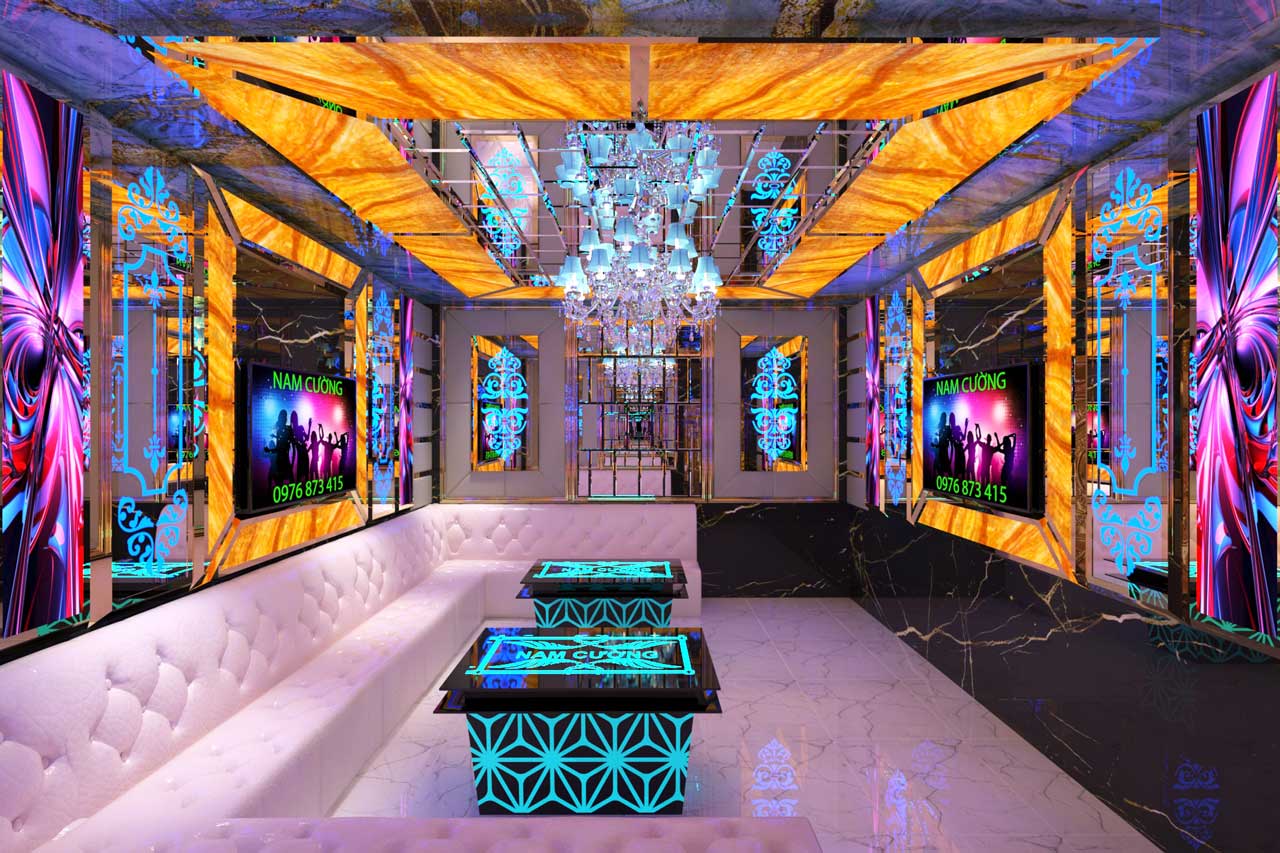 thiết kế phòng karaoke gia đình đẹp mới nhất