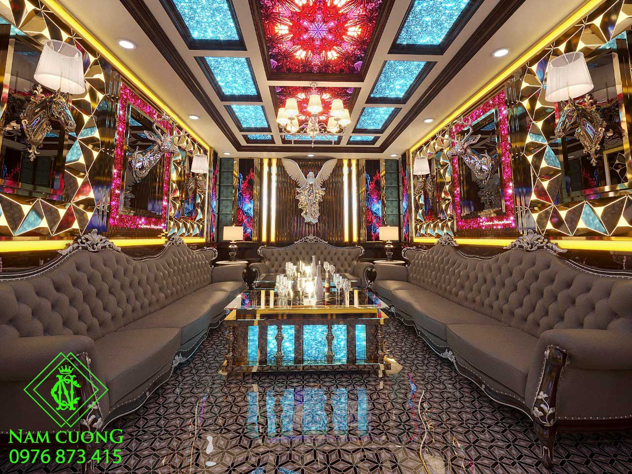 phòng karaoke gia đình sang trọng